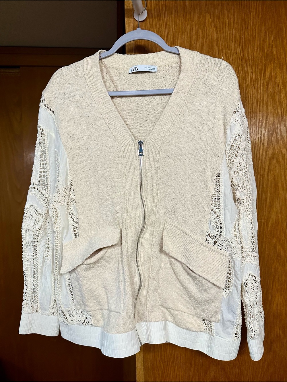 ZARA Cream Lace Cardigan